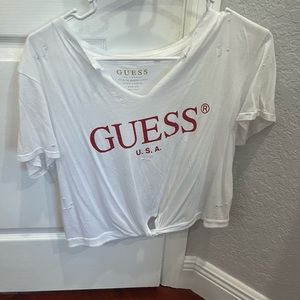 GUESS distressed t shirt